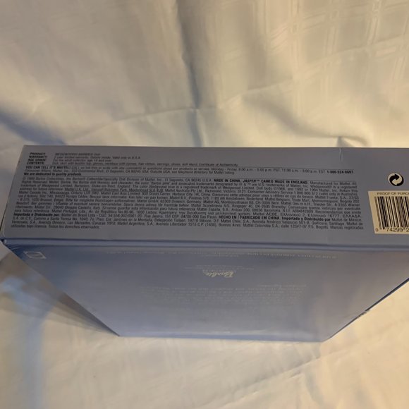 NIB 1999 Wedgwood England 1759 Limited Edition Barbie Doll Blue Dress - Picture 8 of 9